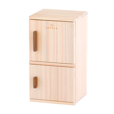 IKONIH 日本檜木收納小冰箱 木製玩具 激發想像力 培養整理能力, 木頭原色, 1個