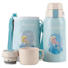 BEDDYBEAR 杯具熊 復古兒童保溫壺, 600ml, 迪士尼冰雪奇緣授權, 復古艾莎, 1個