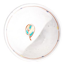 佐和陶瓷 赤繪彩葉4井 日本製 陶瓷碗 - 11cm x 5.8cm 220mL, 赤繪彩葉, 1個