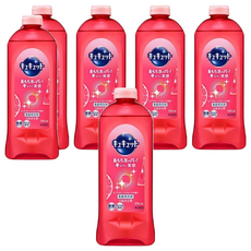 Kao 花王 Cucute 珂珂透 餐具洗碗精補充瓶 粉紅葡萄柚香, 370ml, 6瓶