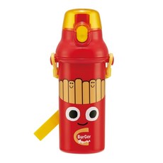 Skater 抗菌直飲水壺, 紅色 + 黃色, 480ml, 1個