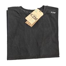 KZM 插圖短袖上衣 黑色 XL