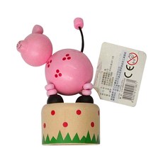 small foot 木製按壓動物,豬, 1個