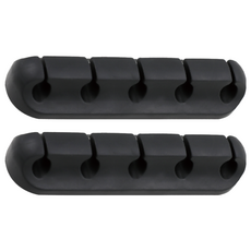 Tamsaa 5格線材整理集線器, 黑色, 2個