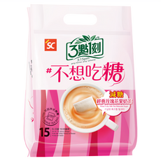 3點1刻 減糖 玫瑰花果奶茶, 20g, 15包, 1袋
