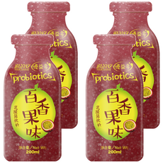 遊的安 乳酸菌百香果口味飲料，200ml, 4瓶