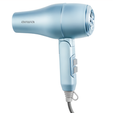 Aiwa 愛華 負離子吹風機 AH-D33 1200W 兩段風速選擇 三段溫度調整 折疊手柄 珠光雙色, 粉藍色