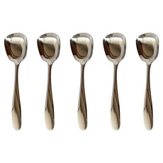 JUST HOME 304不鏽鋼方頭造型湯匙 7279-01A 15.5cm, 不鏽鋼色, 5支