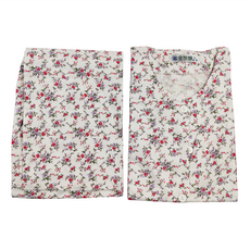 全加誼 全開扣女薄長袖 純棉居家睡衣套裝 無領