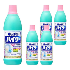 Kao 花王 Haiter 廚房漂白清潔劑，清潔衛生，除菌漂白消臭, 600ml, 5瓶