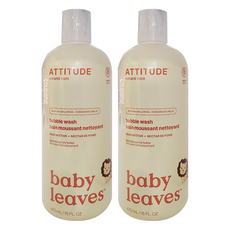 ATTITUDE 艾特優 嬰幼兒泡泡浴 梨花蜜, 473ml, 2瓶