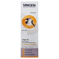 SINGEN 信元發育寶 優樂 B 口服液 犬貓用 CS12, 含維生素 B1 B6 菸鹼醯胺, 200 mL, 200ml, Stress Relief, 1盒