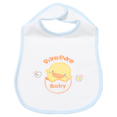 PiYOPiYO 黃色小鴨 長形圍兜, 防水加工處理, 材質柔軟清洗容易, 方便貼身固定設計, 顏色隨機, 1入, 1件