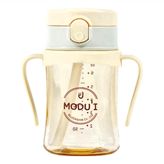MODU'I BLUEMAMA 幼兒彈蓋PPSU防漏學習杯, 200ml, 260ml, 摩卡, 1個