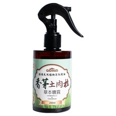 QIDINA 天然草本香茅土肉桂噴霧, 香茅 + 肉桂, 1瓶, 200ml