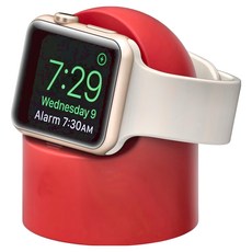 智能手錶充電座 紅色 簡約時尚 桌面收納 1個 Apple Watch ..., Apple Watch Series, Apple Watch Nightstand Mode (WatchOS 2 or Latest Version)