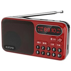 Kinyo 收音機 123 x 32 x 64mm 223g, RA-5516, 1個