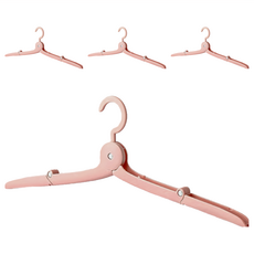 小麥購物 便攜摺疊衣架 G541 橢圓 53g, 4個, 粉色