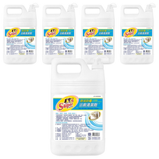 毛寶S 除垢防霉浴廁清潔劑 花果香，植物性中性配方，低敏不刺激, 4kg, 5瓶