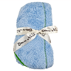 Bonne Nuit 洞洞澎澎巾 15% Nylon 85% Polyester 寬106cm 高103cm, 淺藍 + 綠邊, 1條