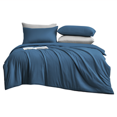 J-bedtime 床寢時光 天絲石墨烯涼爽涼被, 質感藍