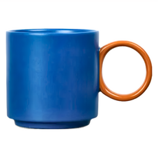 瑞典 BYON Noor 馬克杯 陶瓷 250ml, 藍色 + 棕色, 1個