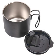 HOLA 和樂家居 伊登保溫不鏽鋼咖啡杯 330ml, 瑪瑙黑, 1個