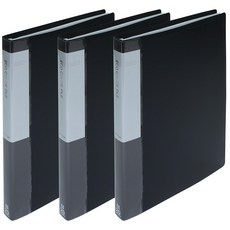 ECO Chungwoon PP彩色半透明資料夾 A4 20頁 黑色 3入組, 1組