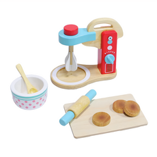 mentari 點心烘焙組, 模擬真實情境 認識食材及物件名稱 無毒無害 輕質硬木 橡膠木 台灣零件, 19 x 11 x 16.5cm, MT-3041, 1組