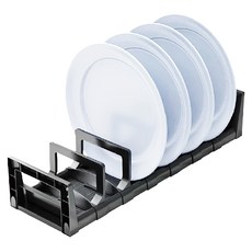 JOEKI 廚房碗盤架 碟架 鍋具架 瀝水設計 收納必備, 1個, 黑色