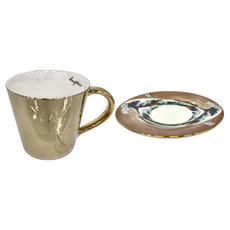 Luycho 鏡面倒影動物圖案咖啡杯 神奈川沖浪裏 致敬 杯具 Set, 透明色, 1組