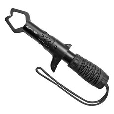 HEARTY RISE 哈帝來斯 FISH GRIP 魚夾 HFG-2701 不鏽鋼材質 防滑橡膠手柄, 長度18cm, 黑色, 1個