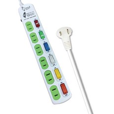 spirit 電精靈 平貼插頭 電腦延長線 過載保護 6開6插 15R, 450cm, PKK-266D, 1個