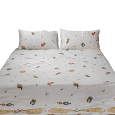 棉床本舖 台灣製100%天絲床包枕套組 星際喵子 Sophia Ji聯名款