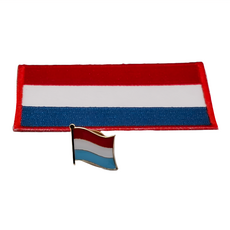 A-ONE 匯旺 盧森堡國旗刺繡 + 國旗別針 Set, NO.425A, 1.5g+2.0g, 彩色, 2組