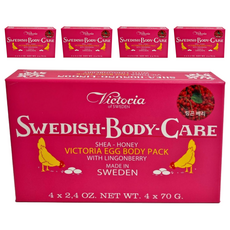 Victoria SWEDEN 越橘蛋白面膜皂 70g 4入, 瑞典身體護理, 乳木果油蜂蜜越橘, 280g, 5盒