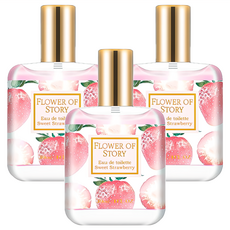 小麥購物 花之物語香水 S107, 3瓶, 141g, 30ml, 初戀草莓