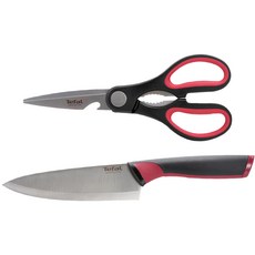 Tefal 特福 不鏽鋼系列刀具剪刀2件組, 剪刀 + 萬用刀, 1組