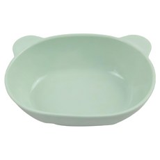 SiliPot 鉑金矽膠熊讚餐碗, 大碗寬口, 碗底加寬防滑, 100%鉑金矽膠, 耐冷熱-40~250°C, 薄荷綠, 1個