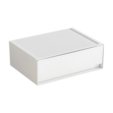 樂居家 簡約風桌上型抽屜收納盒 2個Set, 白色, 1抽