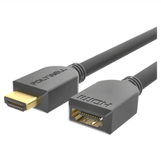 POLYWELL 寶利威爾 HDMI 2.0 延長線 PW15-W60-P005, 0.5m, 1條