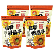 統記 恰好香瓜子, 精選葵花籽, 大顆飽滿, 獨特調味, 220g, 4包
