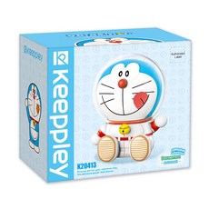 QMAN 哆啦A夢 圓頭款積木 太空人 可愛造型玩具, 1入