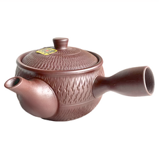 萬古刻紋急須壺 - 日本製, 陶瓷, 300mL, 單一顏色, 1個