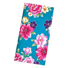 摩達客 農曆春節開運 台灣客家花布藝術紅包袋 莫蘭迪藍紅花款 台灣製造, 1個