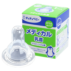 ChuChu 兔唇專用奶瓶用 醫療用矽膠奶嘴, 0歲以上, 1盒