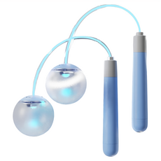 螢光運動健身無繩跳繩, 球款(60mm), 星空藍, 1組