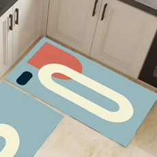 Arbor Home 硅藻泥廚房防水地墊 幾何07 可水洗, 60 x 90cm