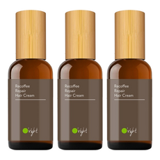 O'right 歐萊德 Recoffee菁萃修護髮膜, 天然精萃咖啡油, 柔亮秀髮, 100ml, 3瓶
