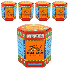 TIGER BALM 虎標 萬金油軟膏 紅, 5罐